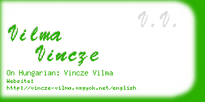 vilma vincze business card